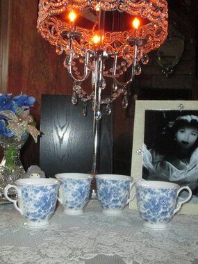 Blossom Time Tea Rose Footed Cups